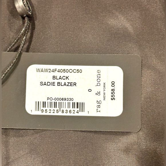 NEW RAG AND BONE Women’s Slade Wool Blazer, Button-Up Jacket, Black, Size 0 - Picture 13 of 15